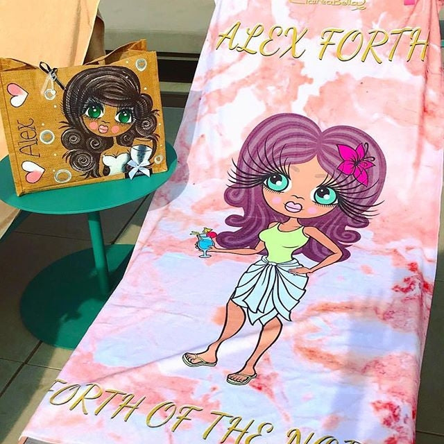 ClaireaBella Marble Effect Beach Towel - Image 15