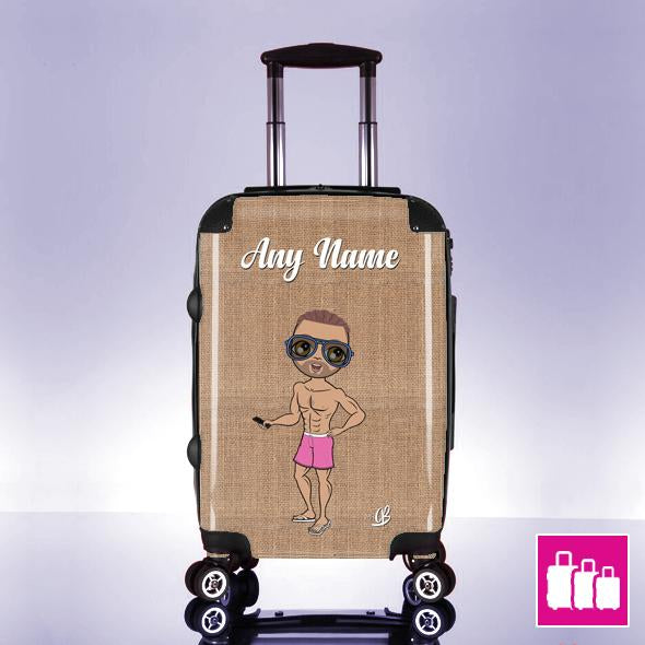 MrCB Jute Print Suitcase - Image 0