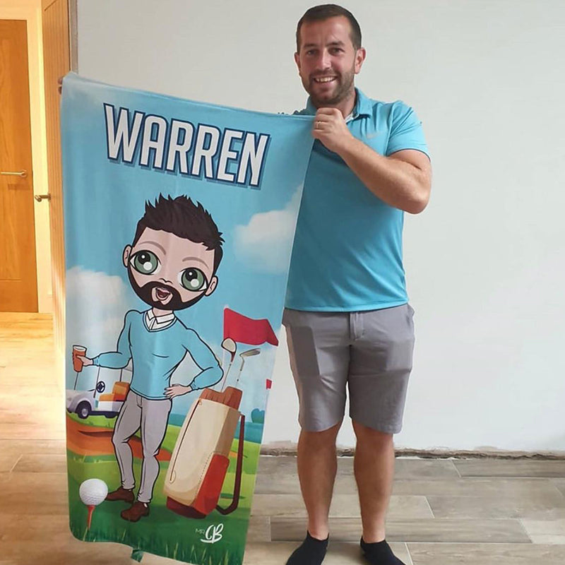Mens Personalized Golf Beach Towel