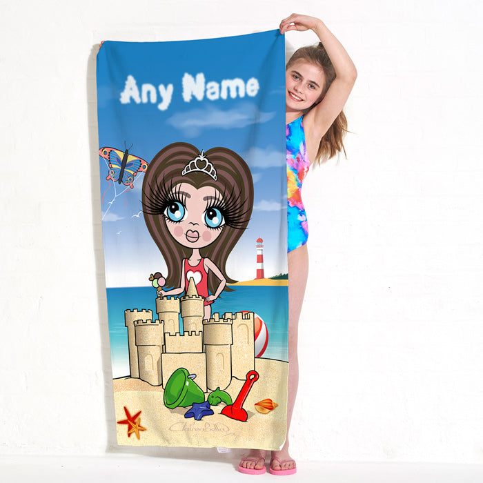 ClaireaBella Girls Sandcastle Fun Beach Towel