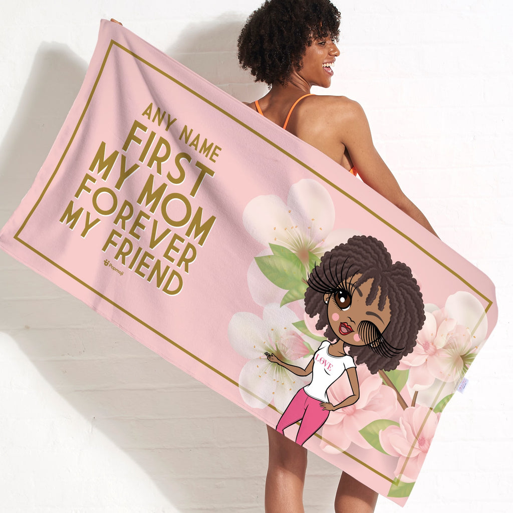ClaireaBella First My Mom Beach Towel