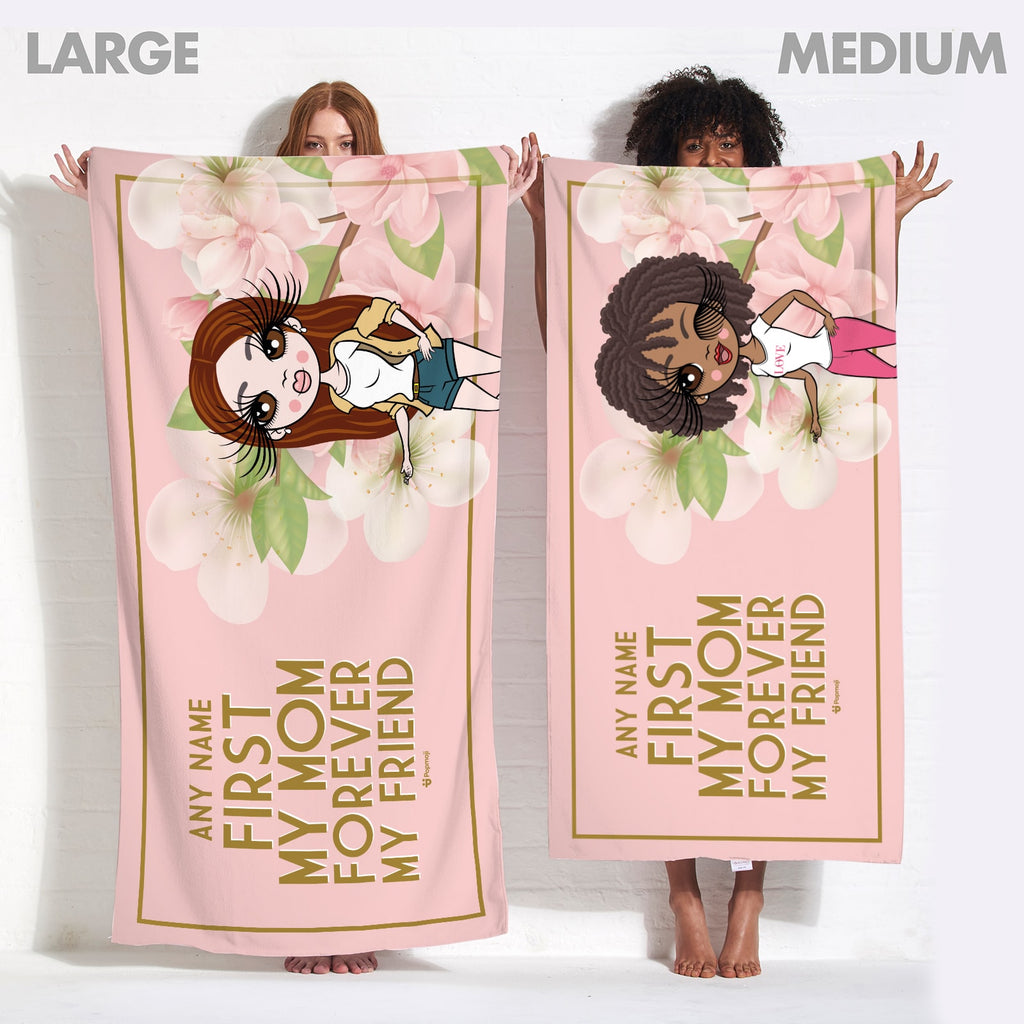 Womens Personalized First My Mom Beach Towel