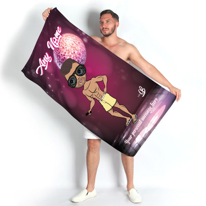 Mens Personalized Disco Diva Beach Towel