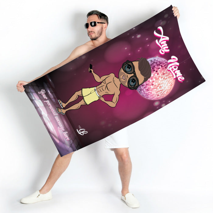 Mens Personalized Disco Diva Beach Towel