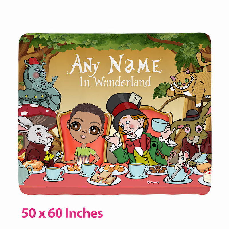 Boys Personalized Wonderland Fleece Blanket