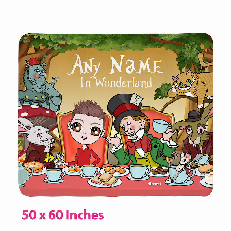 Boys Personalized Wonderland Fleece Blanket