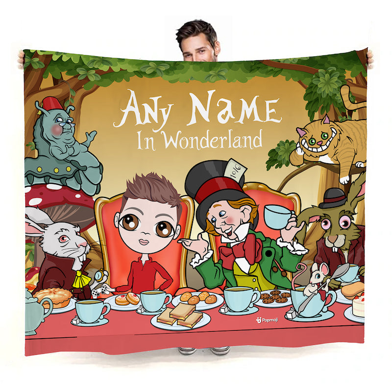 Boys Personalized Wonderland Fleece Blanket