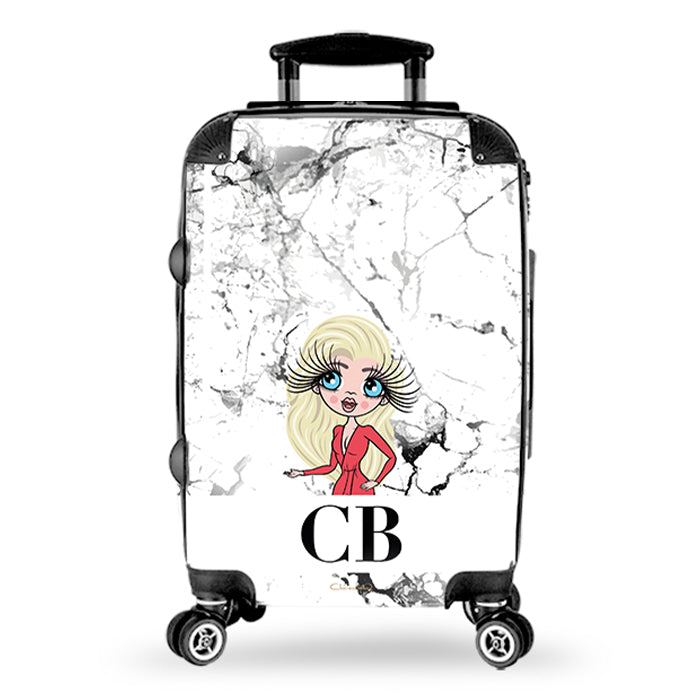 ClaireaBella The LUX Collection Black and White Marble Suitcase