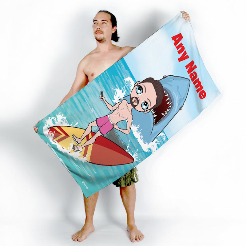 MrCB Retro Shark Attack Beach Towel