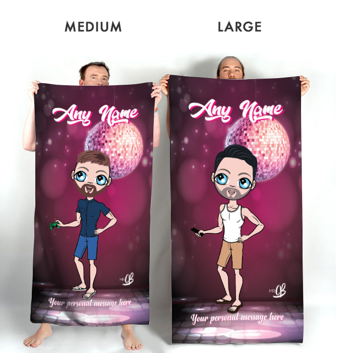 Mens Personalized Disco Diva Beach Towel