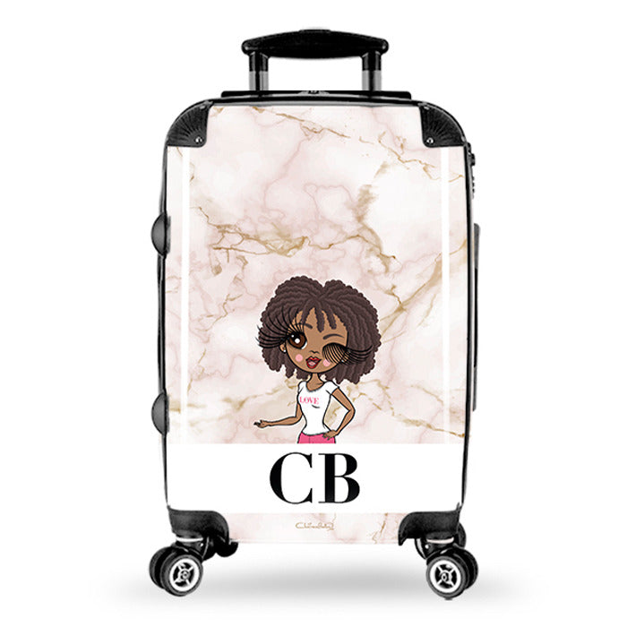ClaireaBella The LUX Collection Pink Marble Suitcase