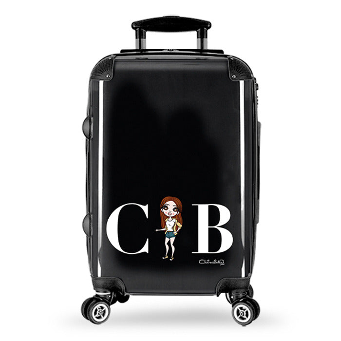 Womens Personalized The LUX Collection Black Suitcase