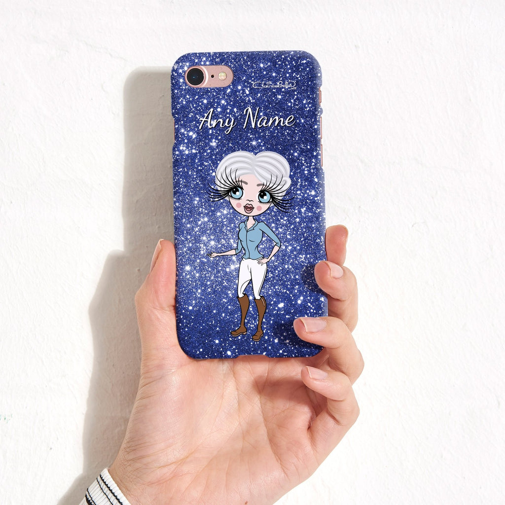 ClaireaBella Personalized Glitter Effect Phone Case - Blue - Image 3