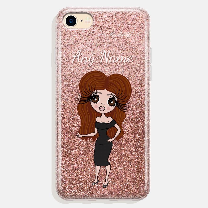 ClaireaBella Personalized Glitter Effect Phone Case - Blush - Image 0