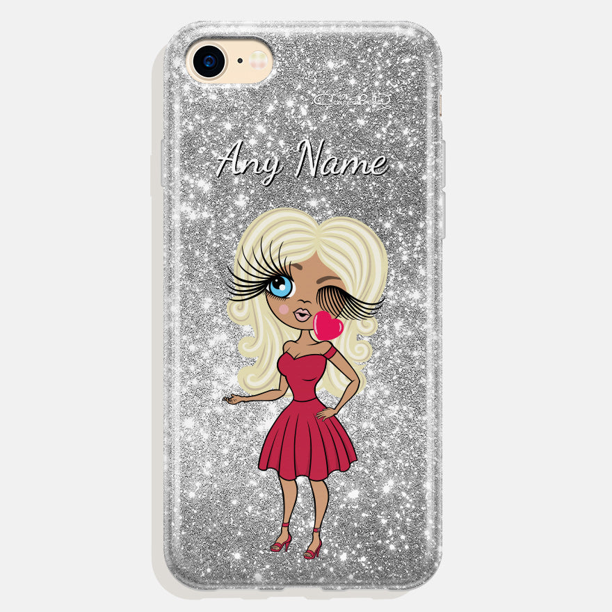 ClaireaBella Personalized Glitter Effect Phone Case