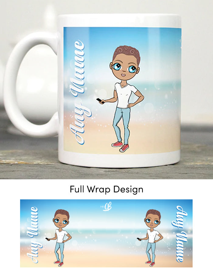 Mens Personalized Beach Colours Mug