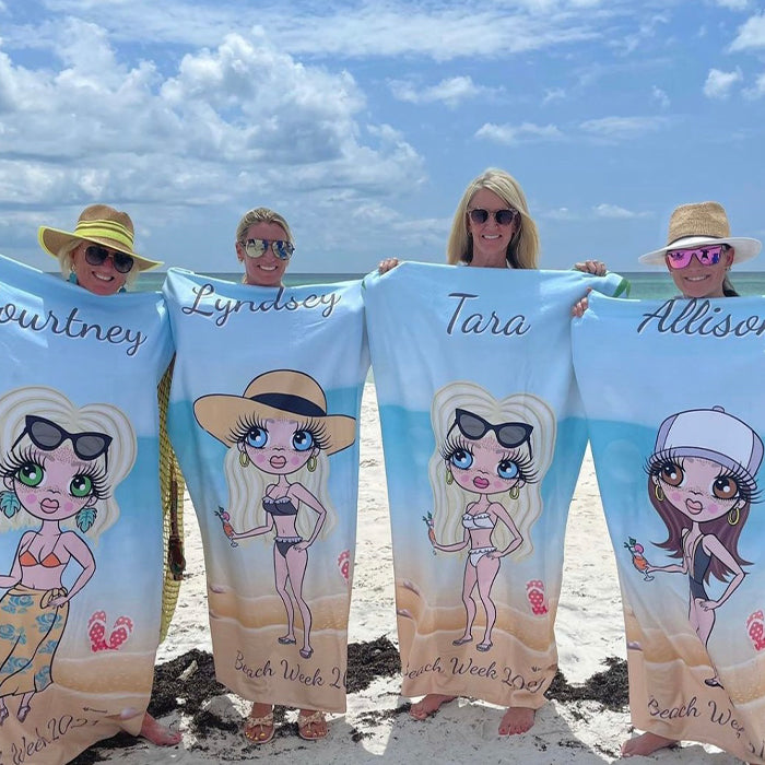 ClaireaBella Beach Print Beach Towel