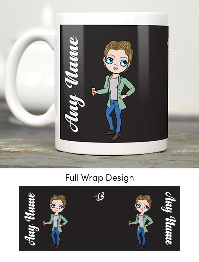 Mens Personalized Black Mug