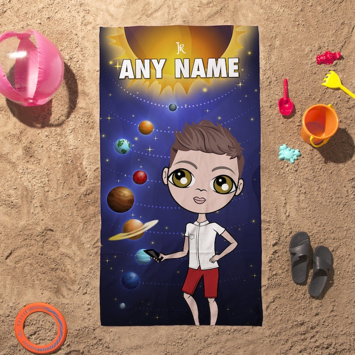 Jnr Boys Space Galaxy Beach Towel - Image 4