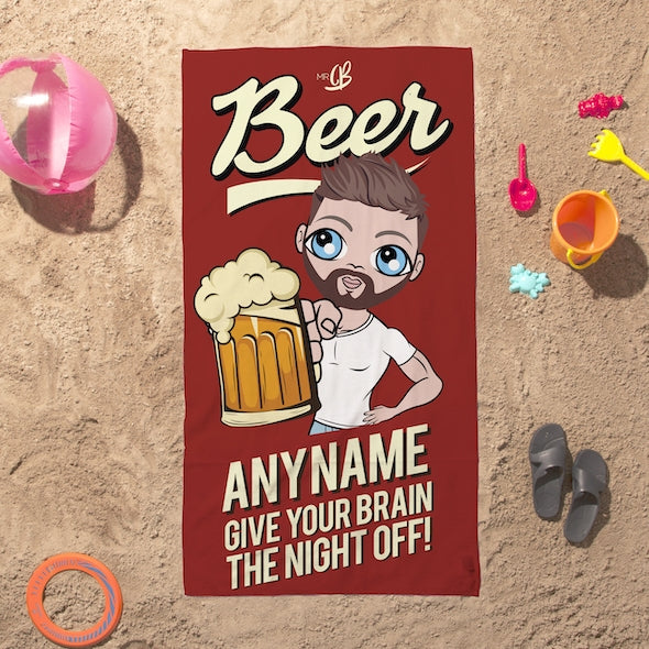 MrCB Beer Brain Beach Towel - Image 1