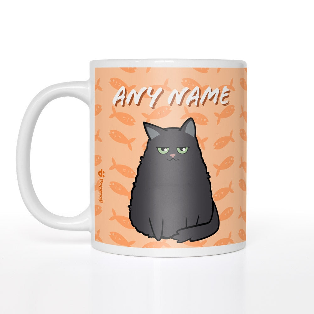 Personalized Cat Fish Pattern Mug - Image 2