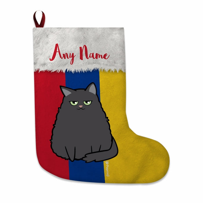 Cats Personalized Christmas Stocking - Columbian Flag - Image 1