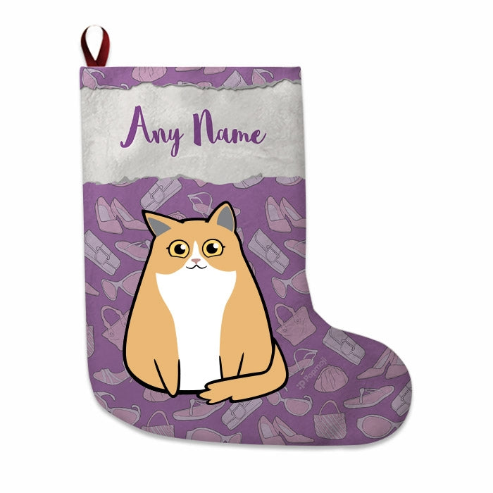 Cats Personalized Christmas Stocking - Fashionista - Image 1