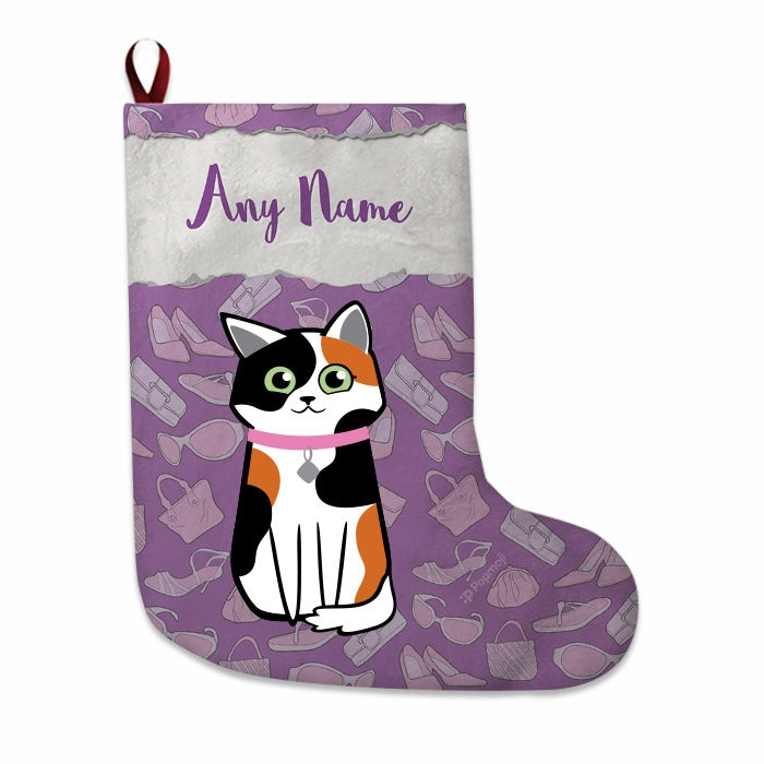 Cats Personalized Christmas Stocking - Fashionista - Image 2