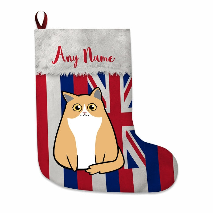 Cats Personalized Christmas Stocking - Hawaiian Flag - Image 1