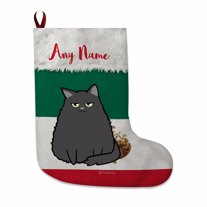 Cats Personalized Christmas Stocking - Mexican Flag - Image 2