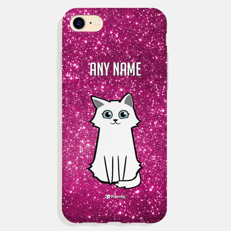 Personalized Cat Glitter Effect Phone Case - Image 1