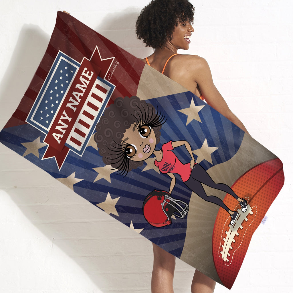 ClaireaBella American Football Beach Towel - Image 1