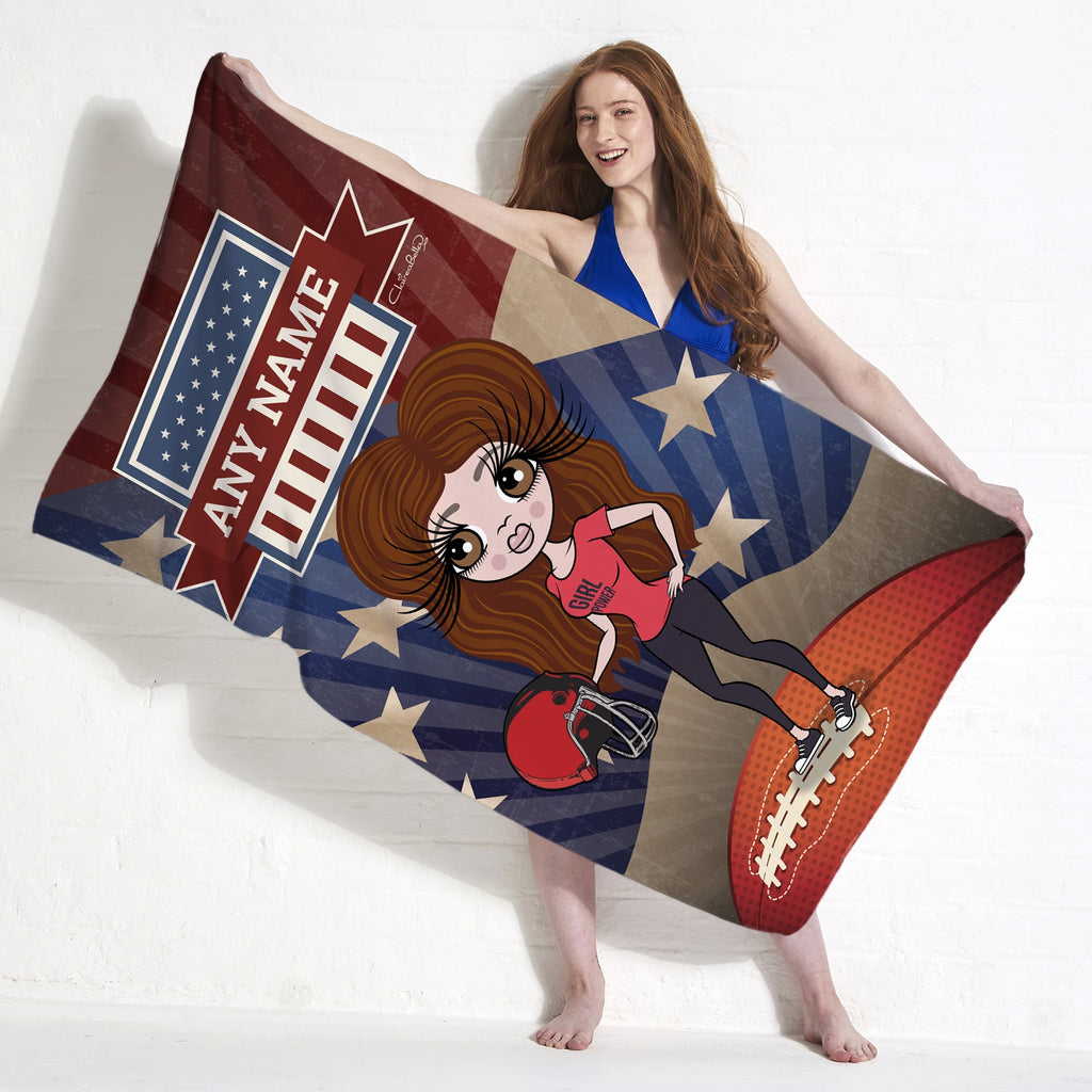 ClaireaBella American Football Beach Towel - Image 6