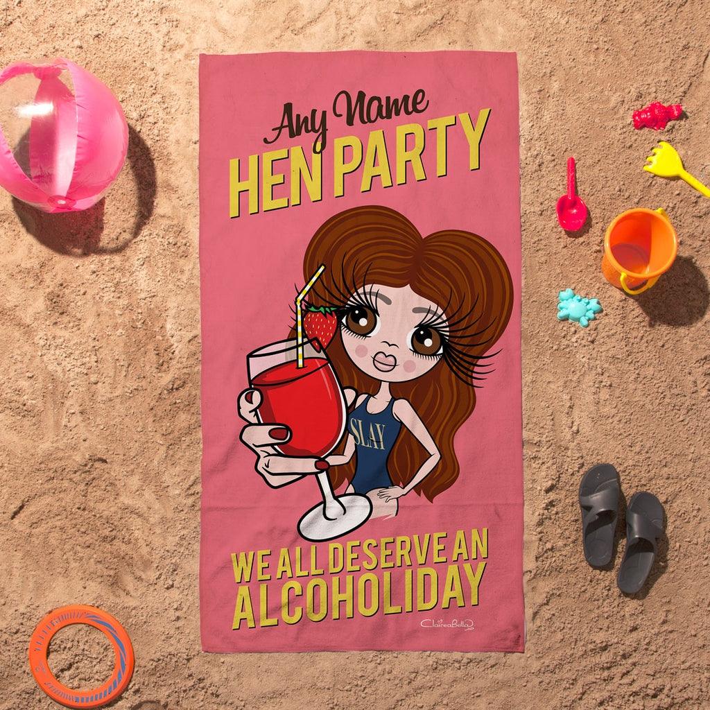 ClaireaBella Alcoholiday Hen Party Beach Towel - Image 1