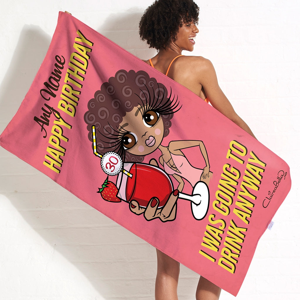 ClaireaBella Drink Anyway Beach Towel - Image 1