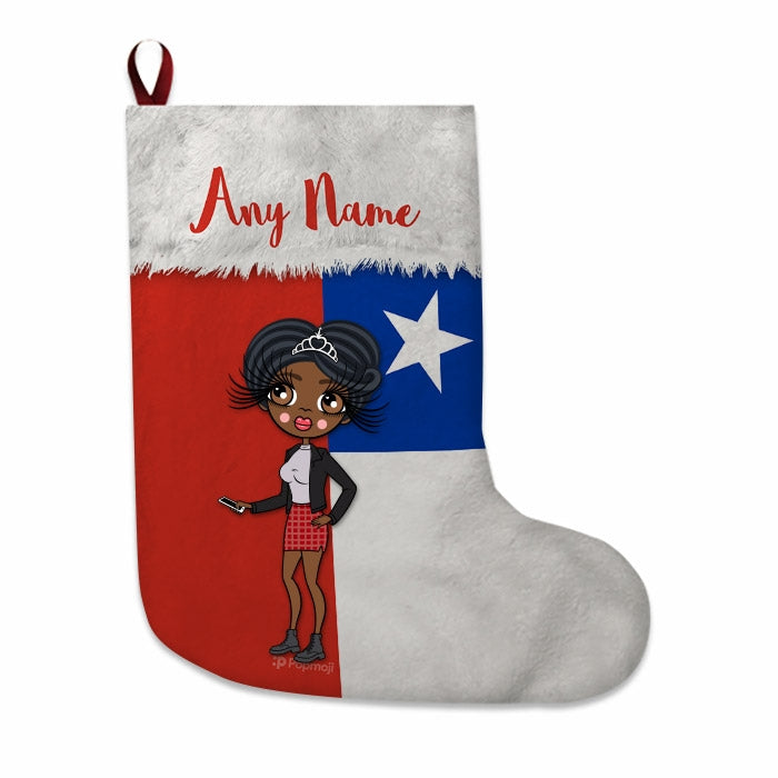 Womens Personalized Christmas Stocking - Chilean Flag - Image 1