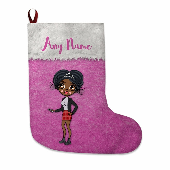 Womens Personalized Christmas Stocking - Classic Pink - Image 2