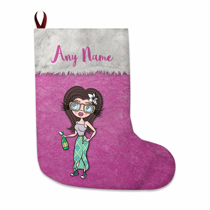 Womens Personalized Christmas Stocking - Classic Pink - Image 4