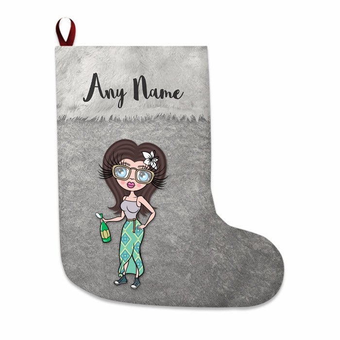 Womens Personalized Christmas Stocking - Classic Silver - Image 4