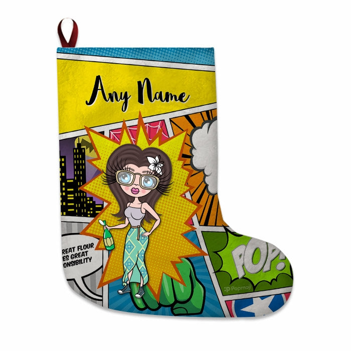Womens Personalized Christmas Stocking - Comic Book - Image 2