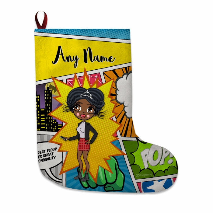 Womens Personalized Christmas Stocking - Comic Book - Image 1