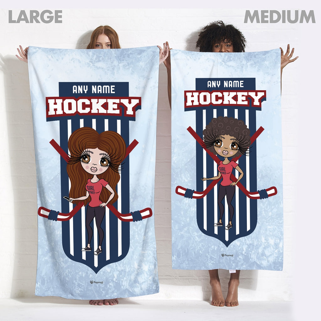 ClaireaBella Ice Hockey Emblem Beach Towel - Image 7