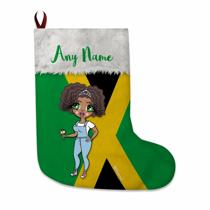Womens Personalized Christmas Stocking - Jamaican Flag - Image 3
