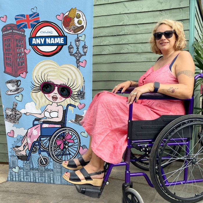 ClaireaBella Love London Wheelchair Beach Towel - Image 1