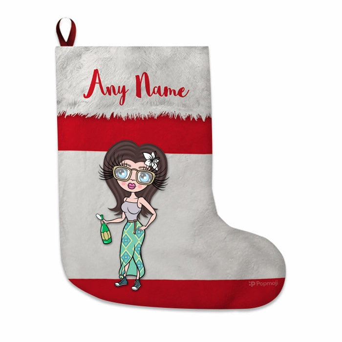 Womens Personalized Christmas Stocking - Peruvian Flag - Image 2