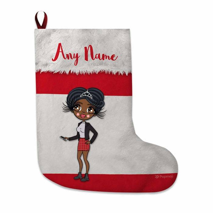 Womens Personalized Christmas Stocking - Peruvian Flag - Image 1