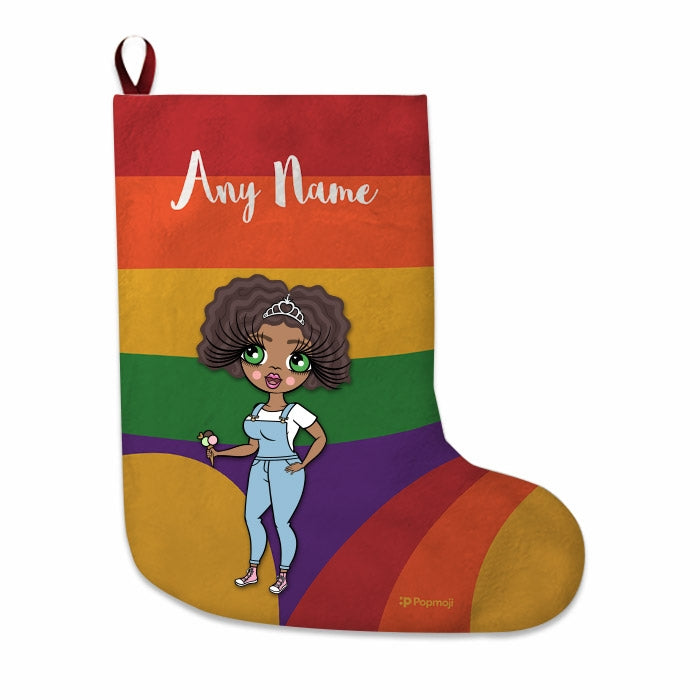 Womens Personalized Christmas Stocking - Rainbow - Image 2