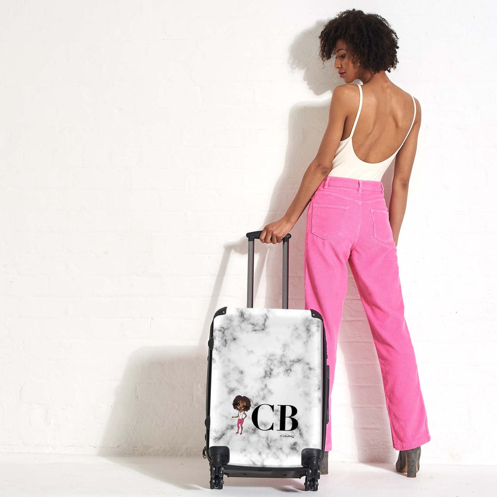 ClaireaBella The LUX Collection White Marble Suitcase - Image 4