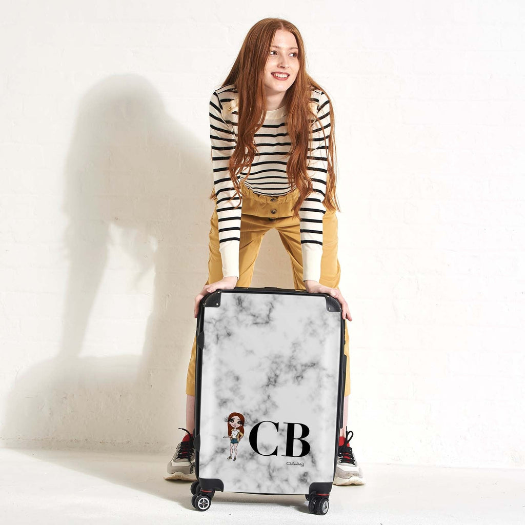 ClaireaBella The LUX Collection White Marble Suitcase - Image 8