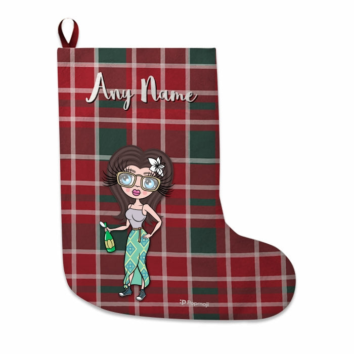 Womens Personalized Christmas Stocking - Tartan - Image 3